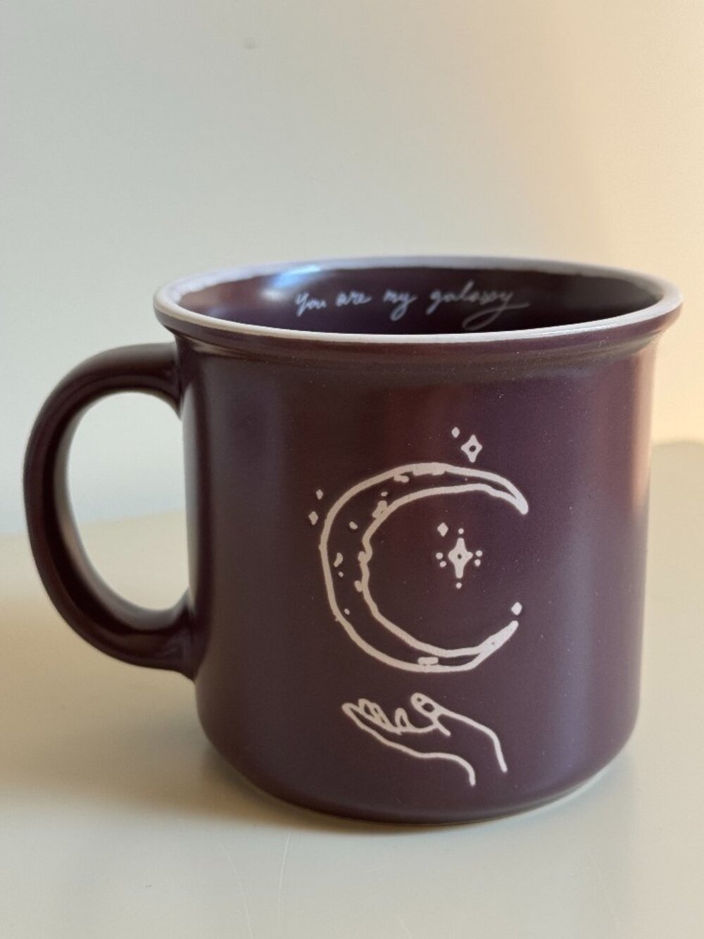 Purple Celestial Moon Ceramic Mug | "You Are My Galaxy"